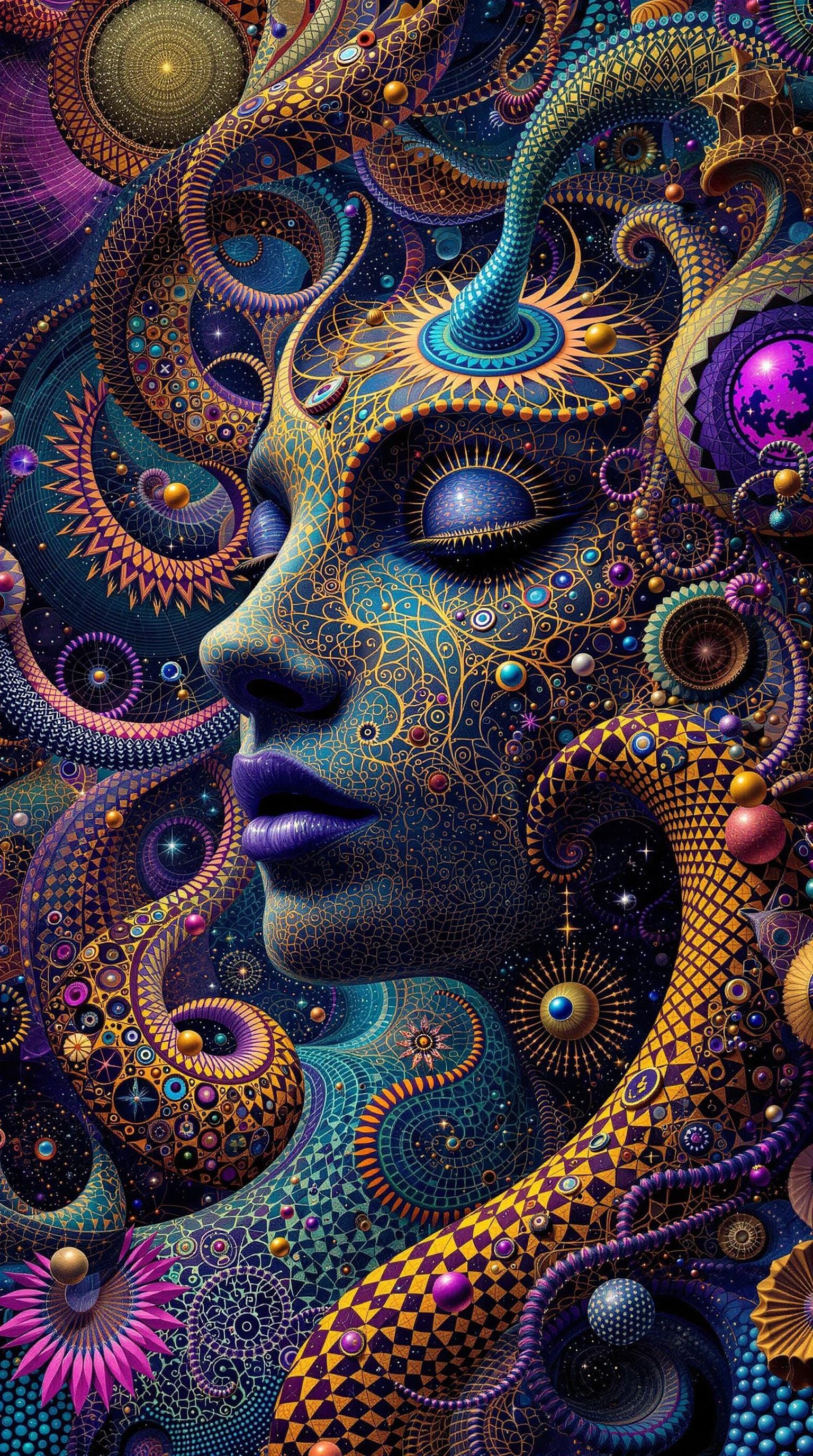 Surreal Megastructure with Non-Euclidean Geometry