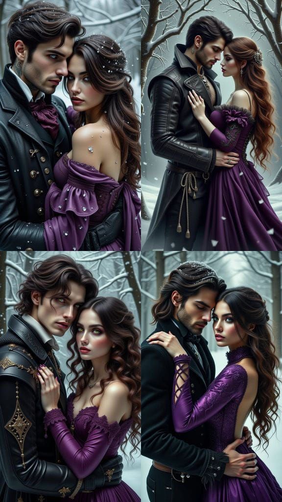 Mysterious Vampire in Steampunk Attire with a Young Woman