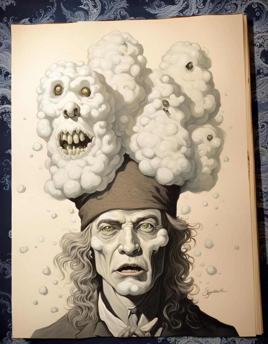 Sugar Coated Horror in Engraving Style