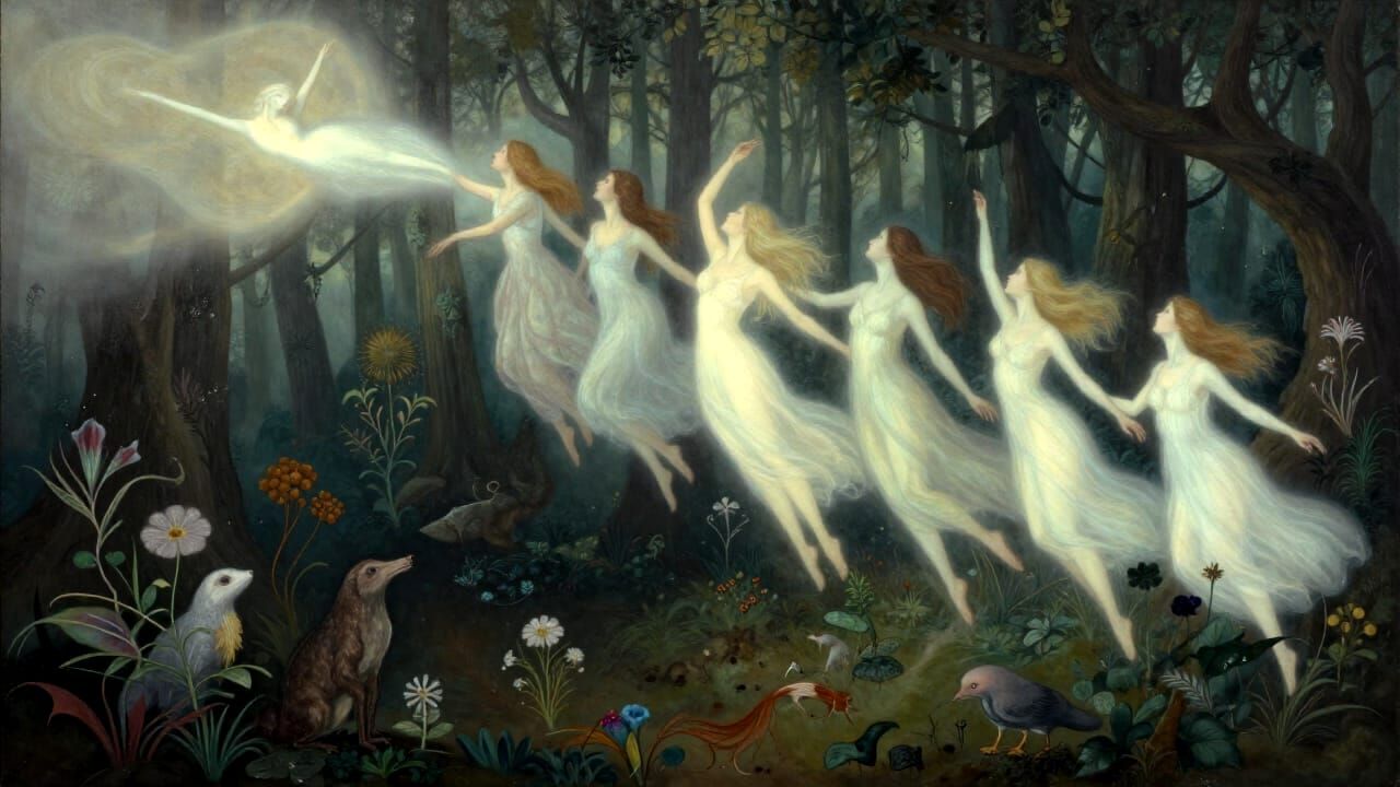 Seven Deadly Sins Emerge from Dark Forest Art