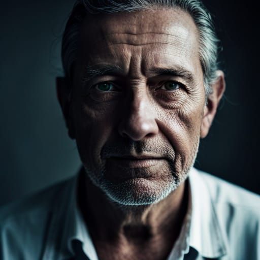 Striking Portrait of a Businessman in Ambient Light