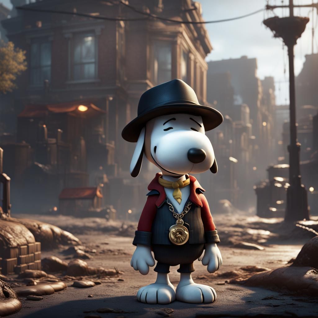 Gangster Snoopy: Detailed Matte Painting in Unreal Engine