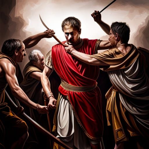 Assassination of Julius Caesar: Roman Art Style