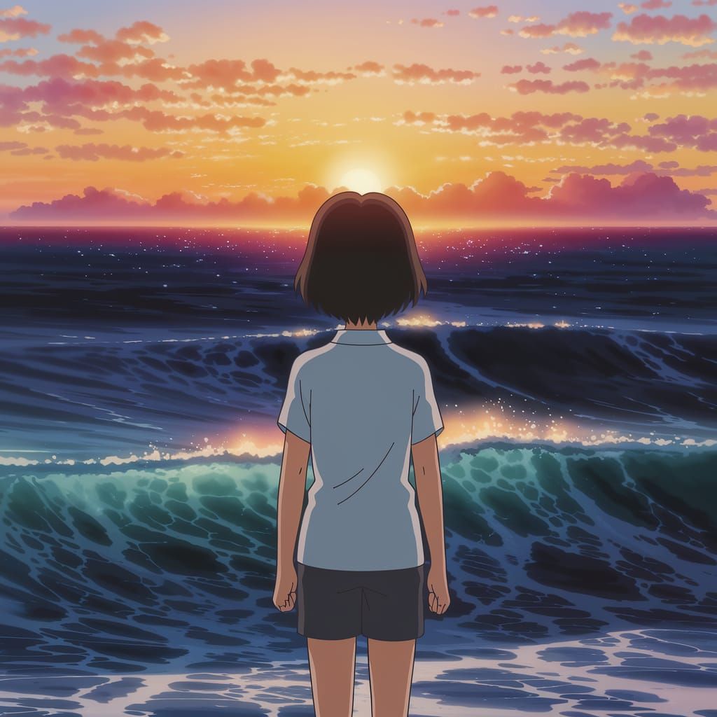 Serene Young Girl Challenges the Skeptic's View of a Breatht...