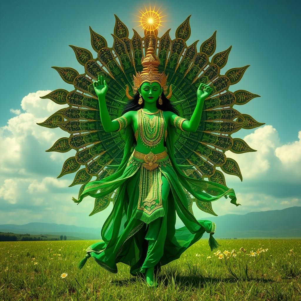 Mystical Goddess in Tantric Dance