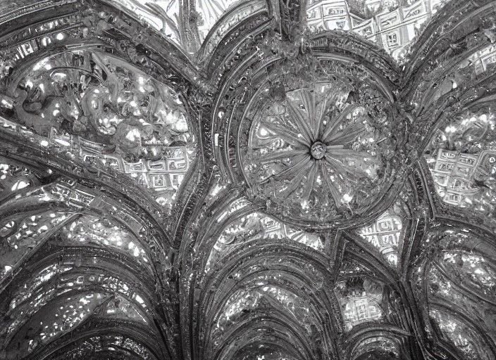 Heavenly Silver City with Divine Palaces