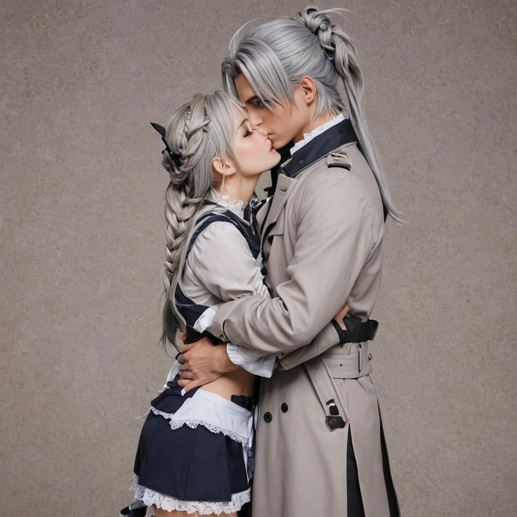 Highschool DxD Maid Uniform: Grayfia and Vergil Kiss