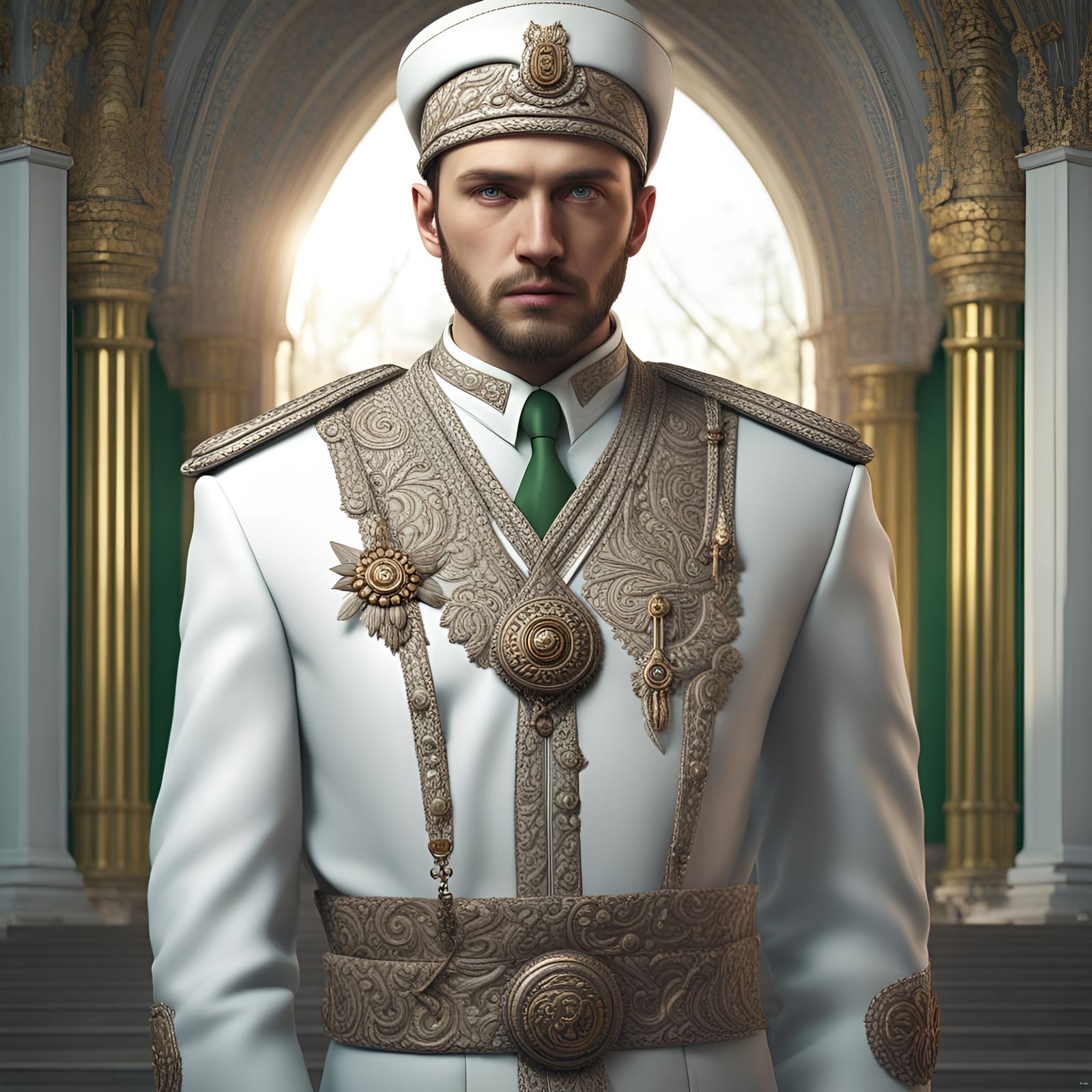 Abkhazia as Mafia Leader: Futuristic Portrait