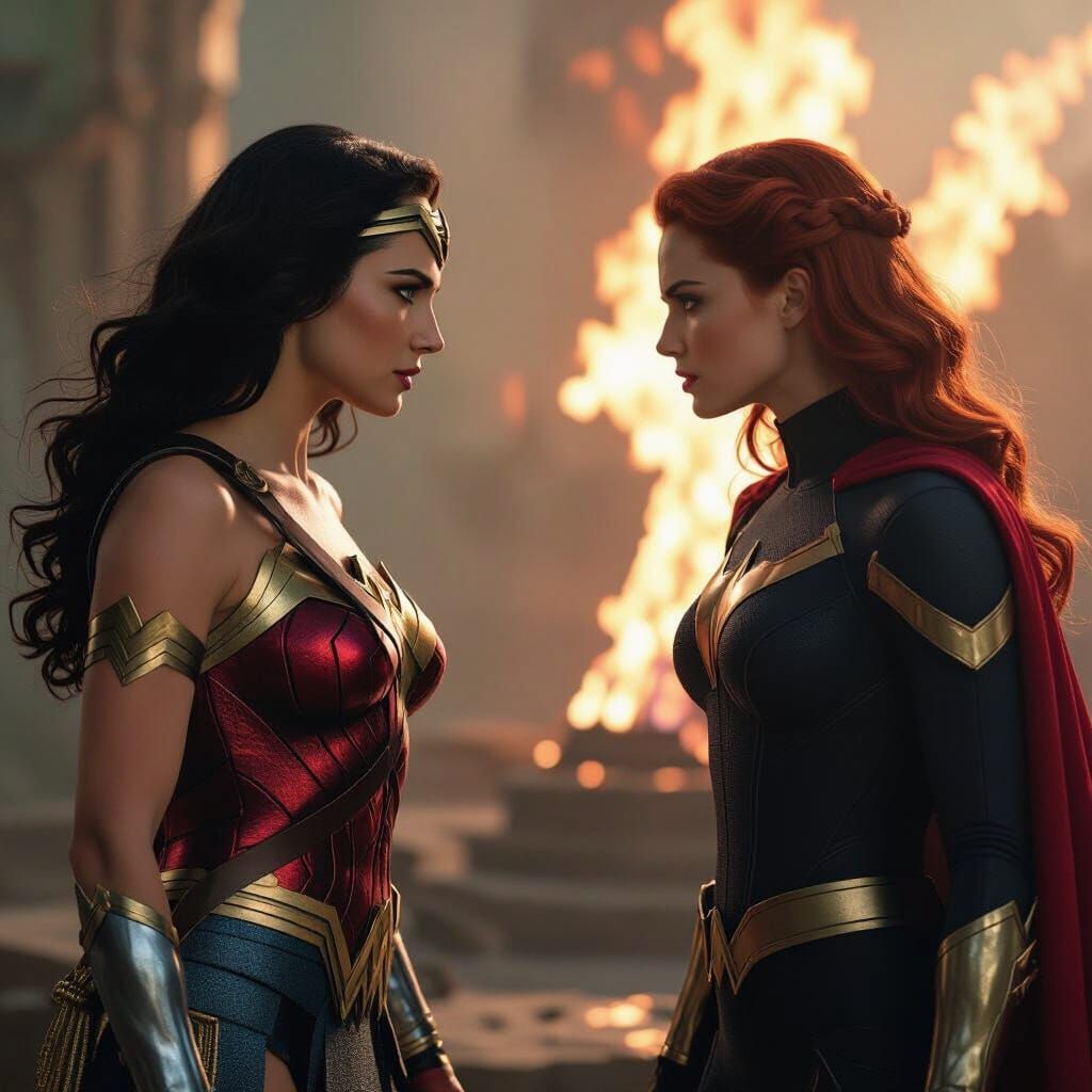 Wonder Woman & Dark Phoenix Epic Confrontation