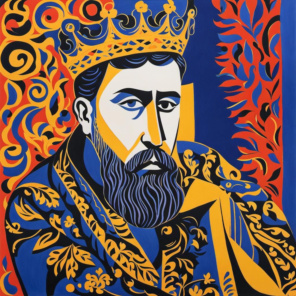 Matisse-Inspired Paper Cut: The Sadness of the King