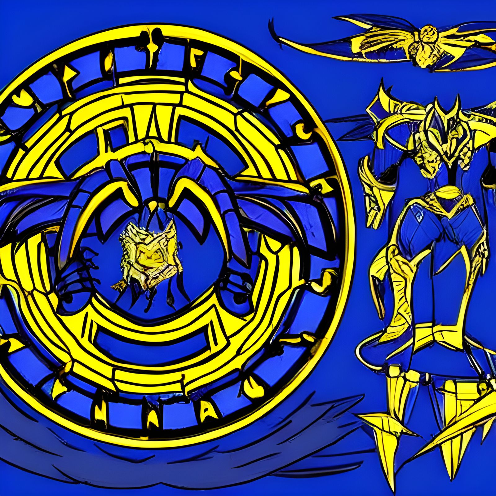 Futuristic School with Cyberdragon in Cyberpunk Style