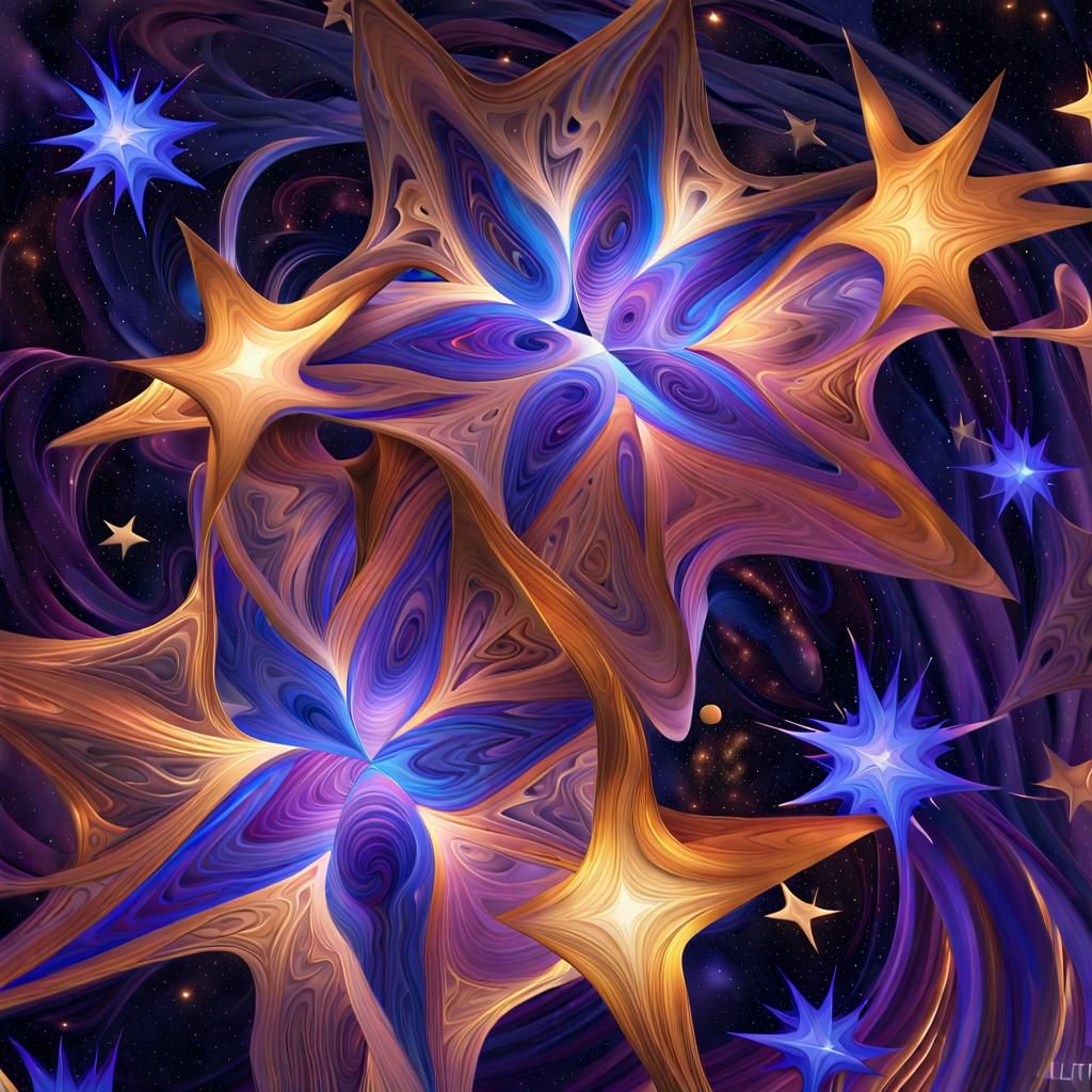 Fractal Cubist Abstract Expressionism in 3D Space