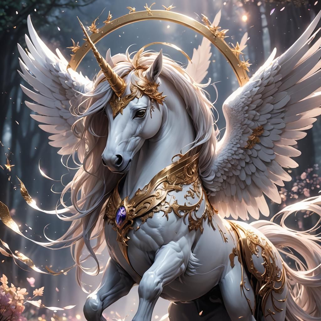 Majestic Alicorn in Detailed 3D Anime Art