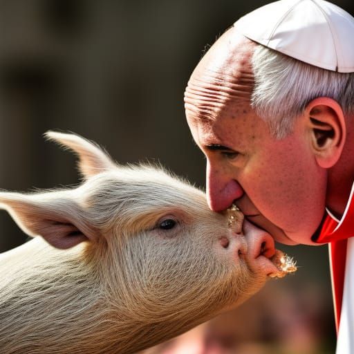 Pope and Boar: A Surprising Kiss