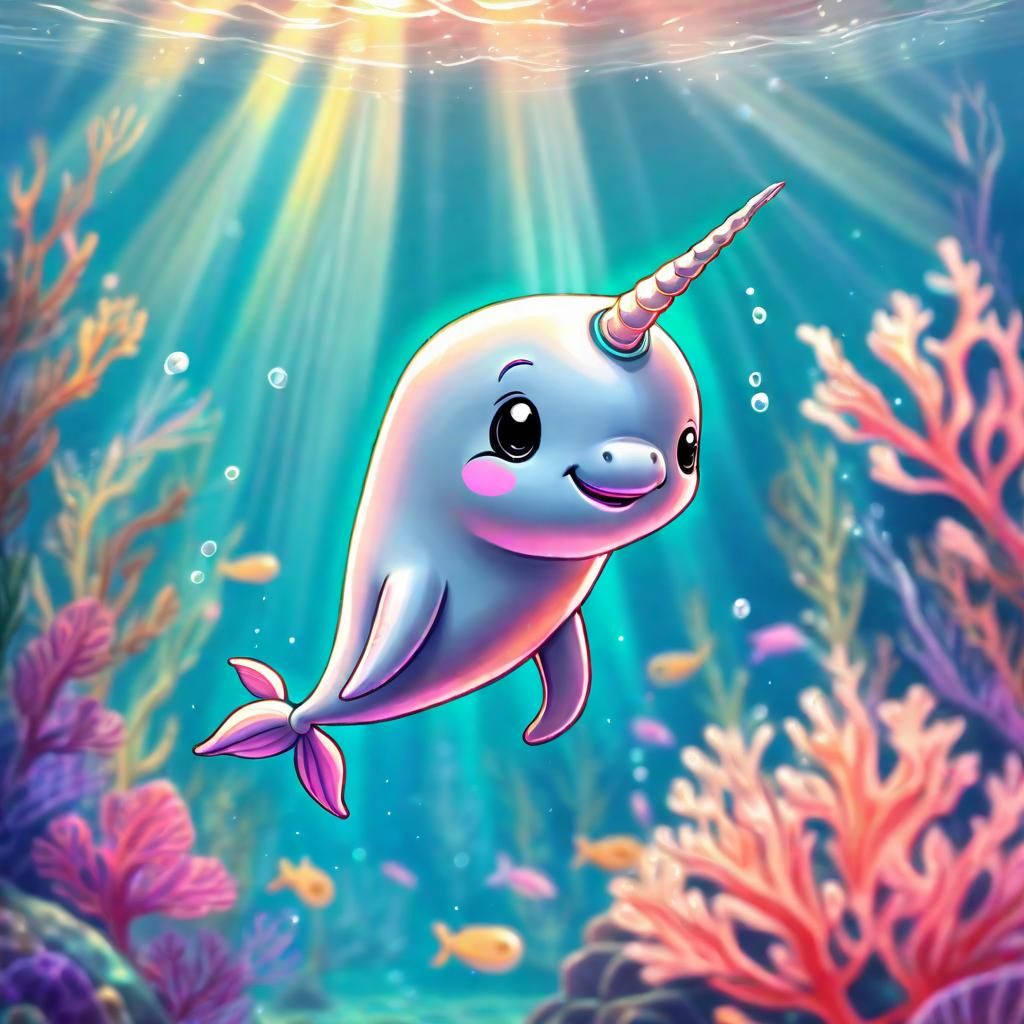 Chibi Narwhal's Coral Reef Adventure: Disney-Style