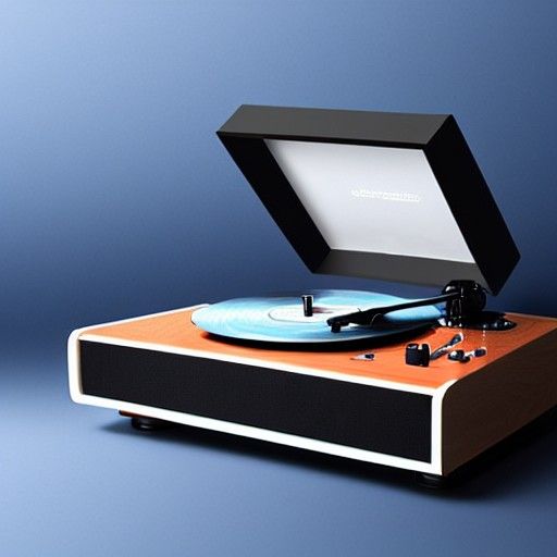 Detailed Matte Painting of a Record Player