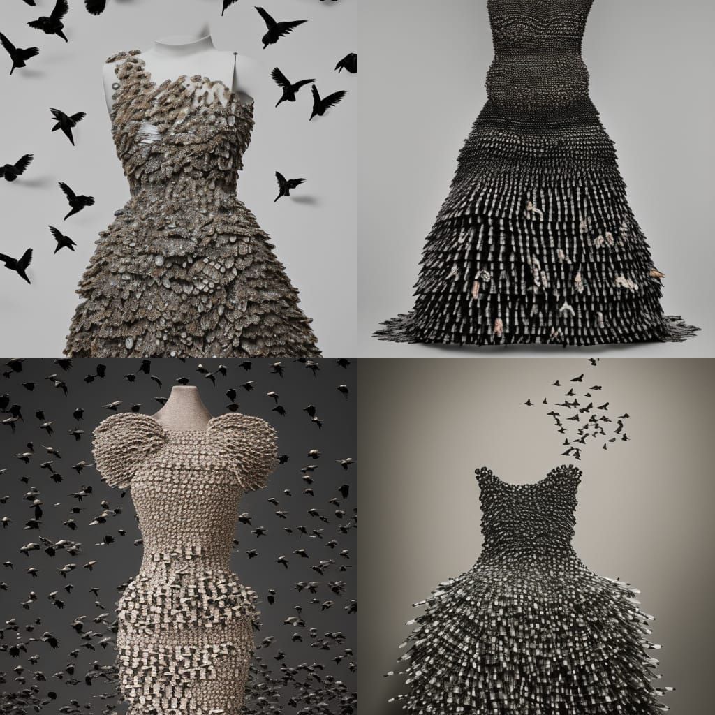Feather Dress Inspired by Alexander McQueen