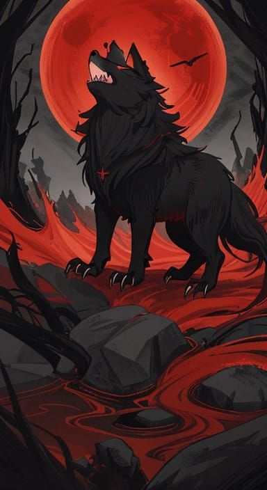 Gothic Werewolf Emerges from Dark Energy