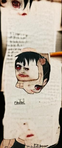 Chibi Horror Portrait in Egon Schiele Style