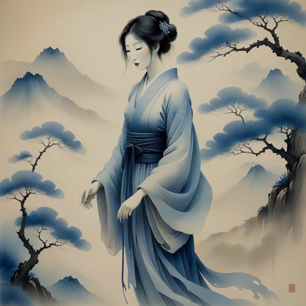 Minimalism of Ethereal Figure