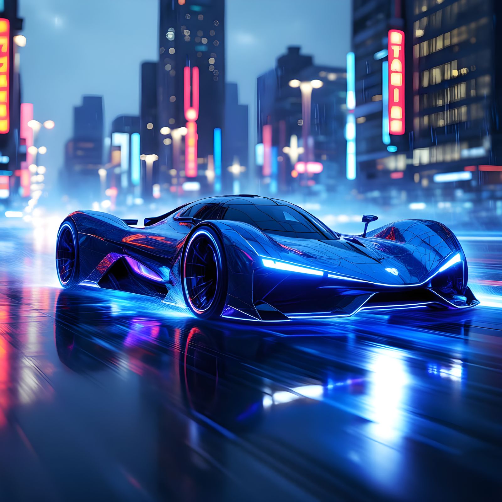 Futuristic Hypercar Concept in Cinematic Style