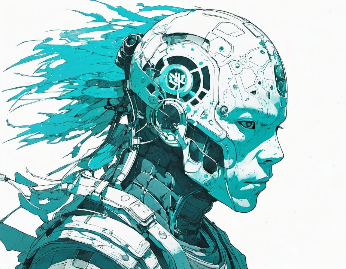 Turquoise in Tsutomu Nihei Manga Style