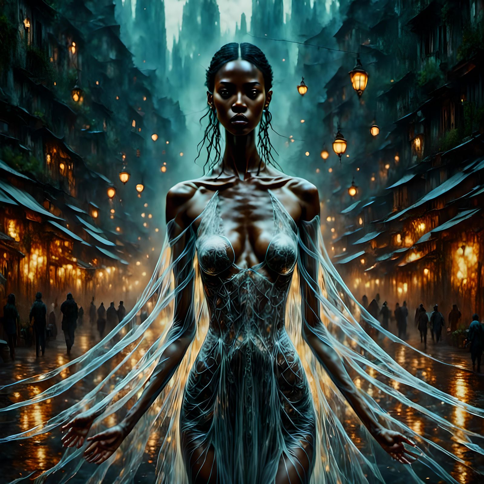 Hyperrealistic Portrait of an Angry Woman