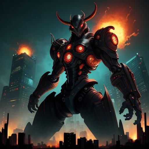 Alien Harvester Queen in Manga Style