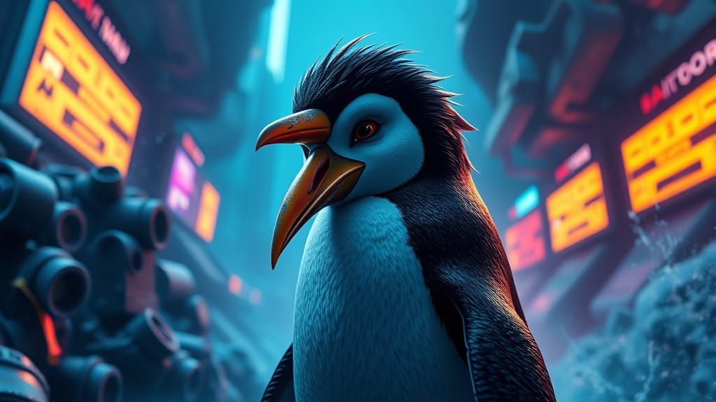 Tux the Penguin Transforms into a Cybernetic Cancer Consumin...