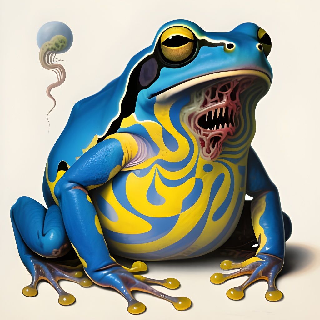 Surreal Frogs in Dreamscape Style