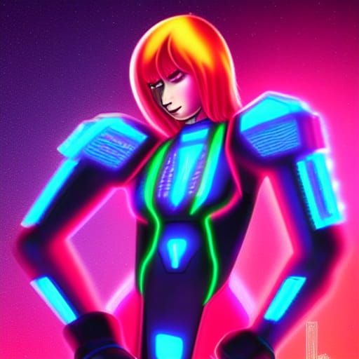 Samus Aran and Megatron Fusion in Tron Universe