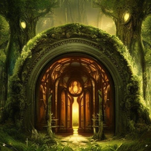 Enchanted Forest Portal: Epic Digital Matte Painting
