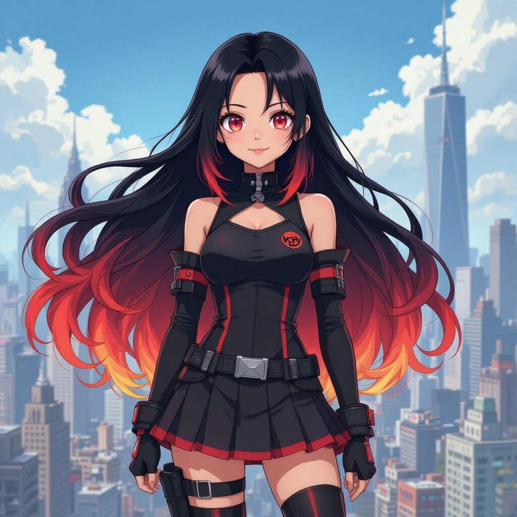 Heroine's Vibrant Quirk & City View, Anime Meets Future
