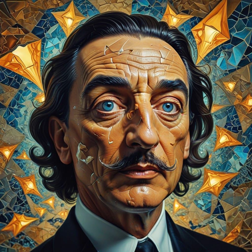 Dreamlike Tessellations in Salvador Dali's Style