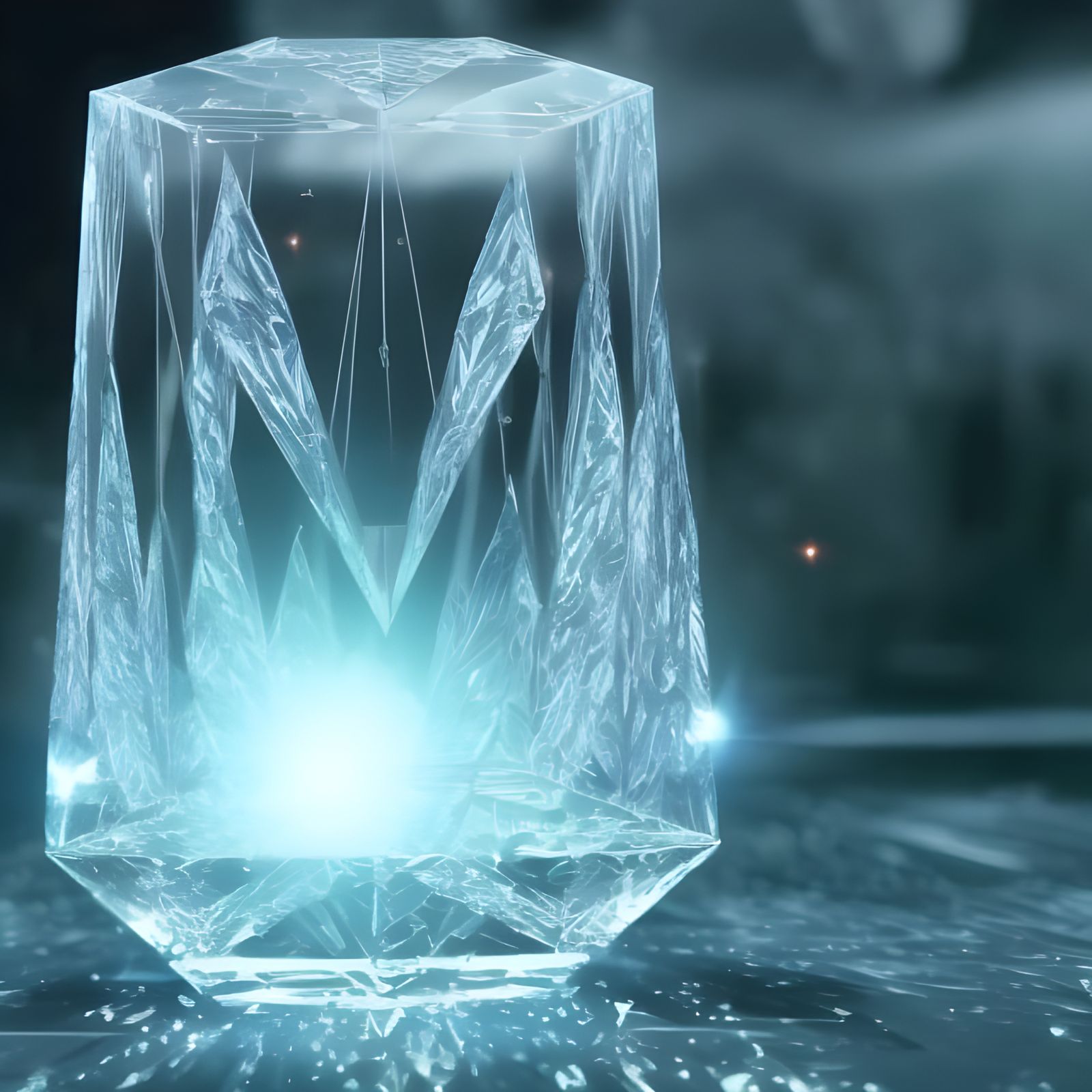 Quantum Singularity in Crystal Container