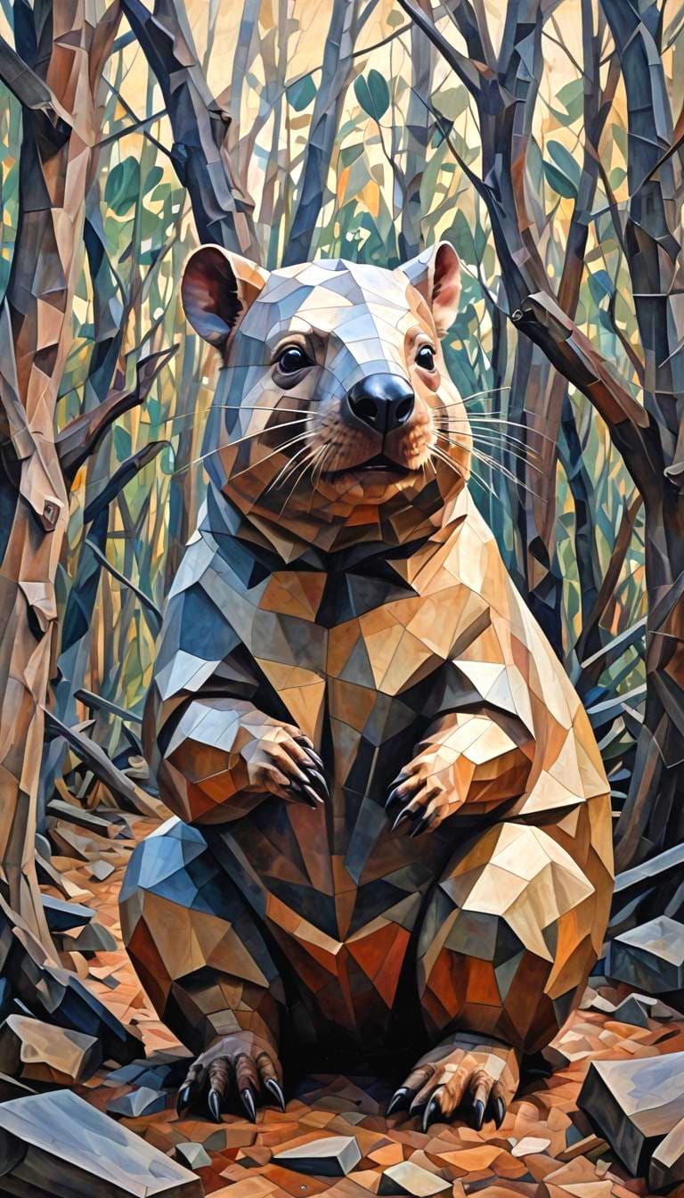 Massurrealist Cubist Wombat: A Weird and Scary Vision