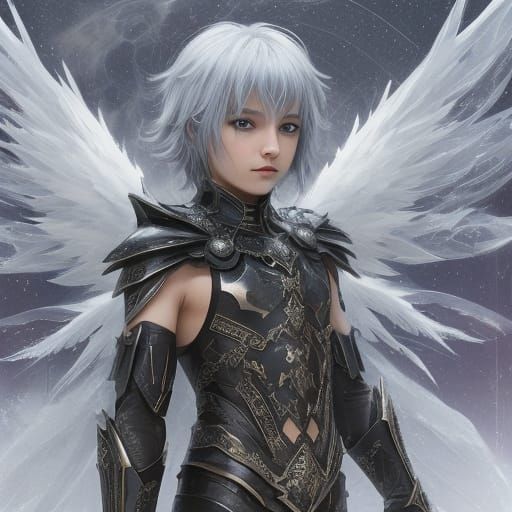 Sinister Cosmic Metal Dark Angel with Ice Armor