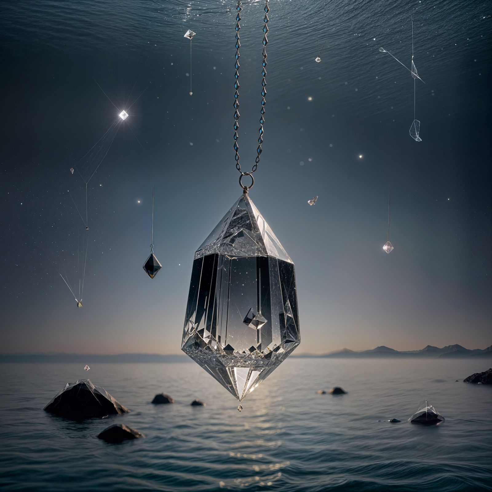 Quartz Crystal Over Black Sea