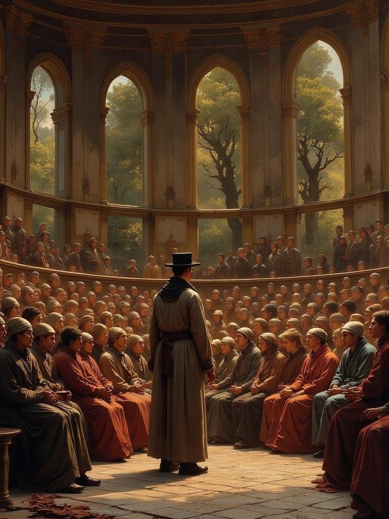 Amphitheater Lecture Hall in Rembrandt Style