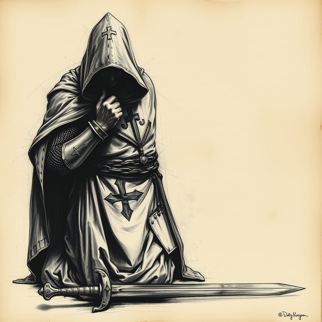 A Knight in Solemn Prayer