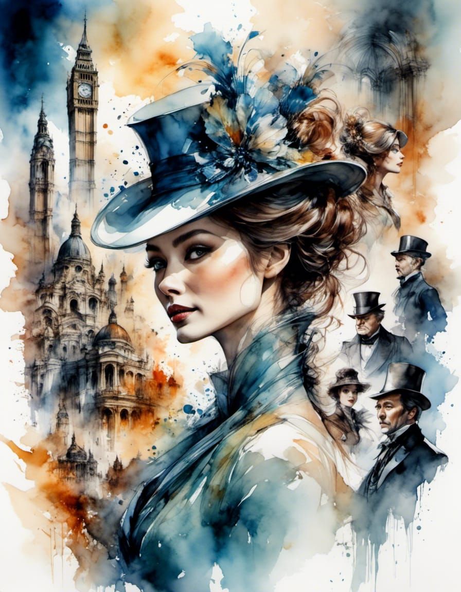 My Fair Lady Broadway Playbill Poster in Splash Art Style