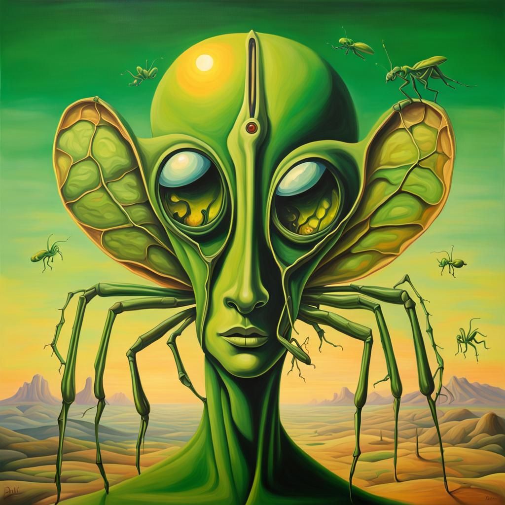 Surreal Insect Cocoon Unveiled in Human Face