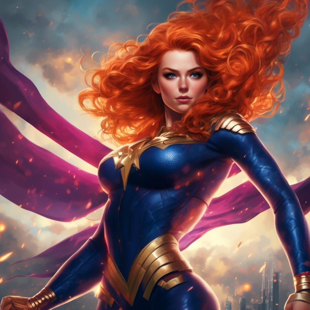 Defeated Ginger Bombshell: Dark Fantasy Concept Art