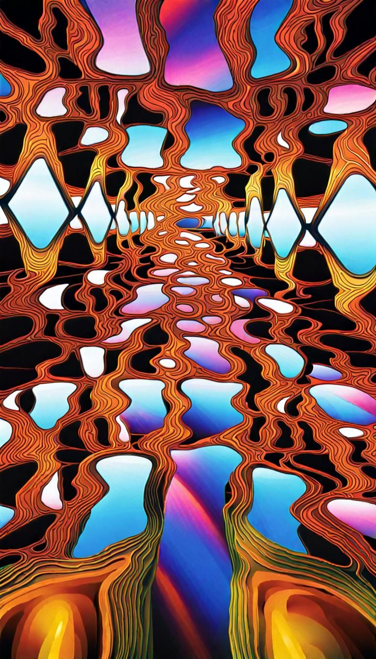 Hall of Mirrors: Infinite 3D Psychedelic Art