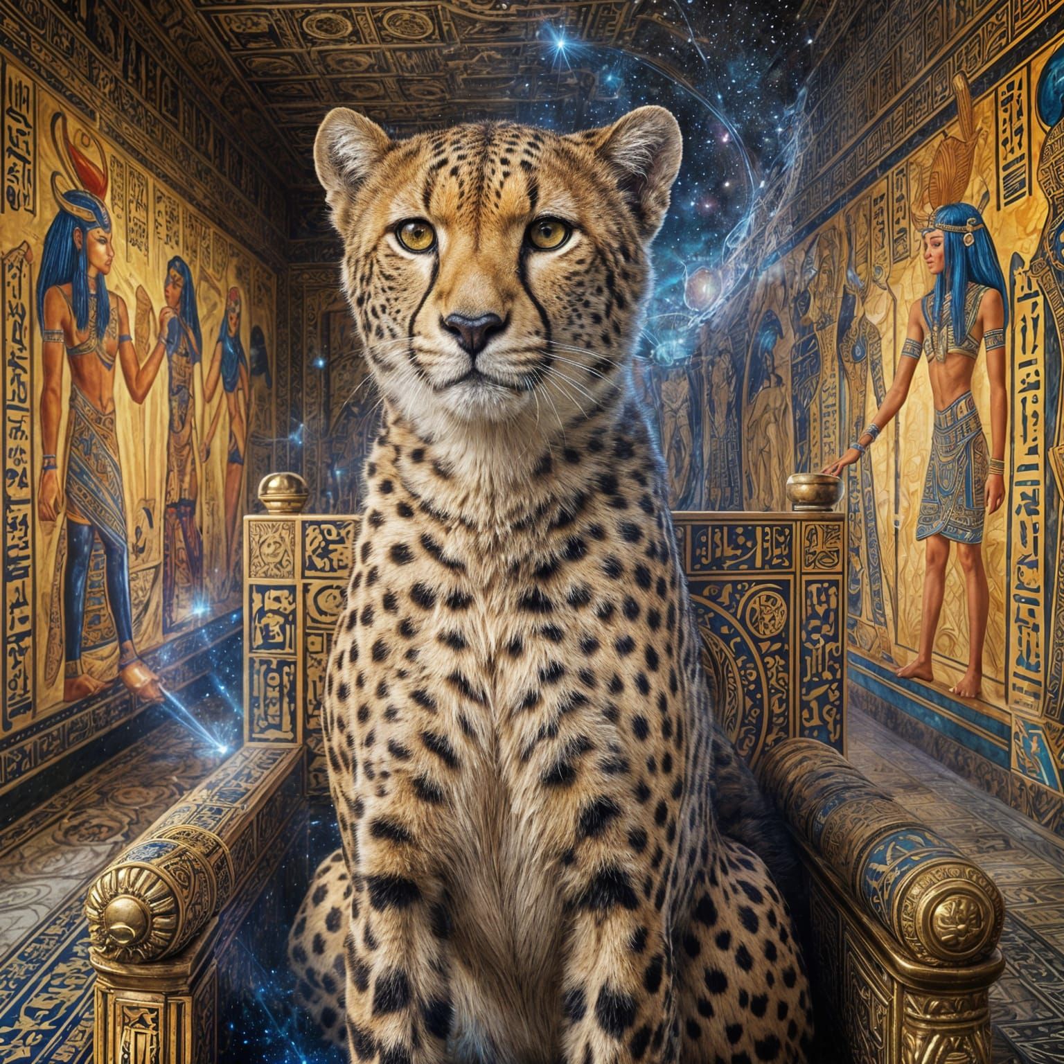 Asian Cheetah Reigns in Ancient Egyptian Court
