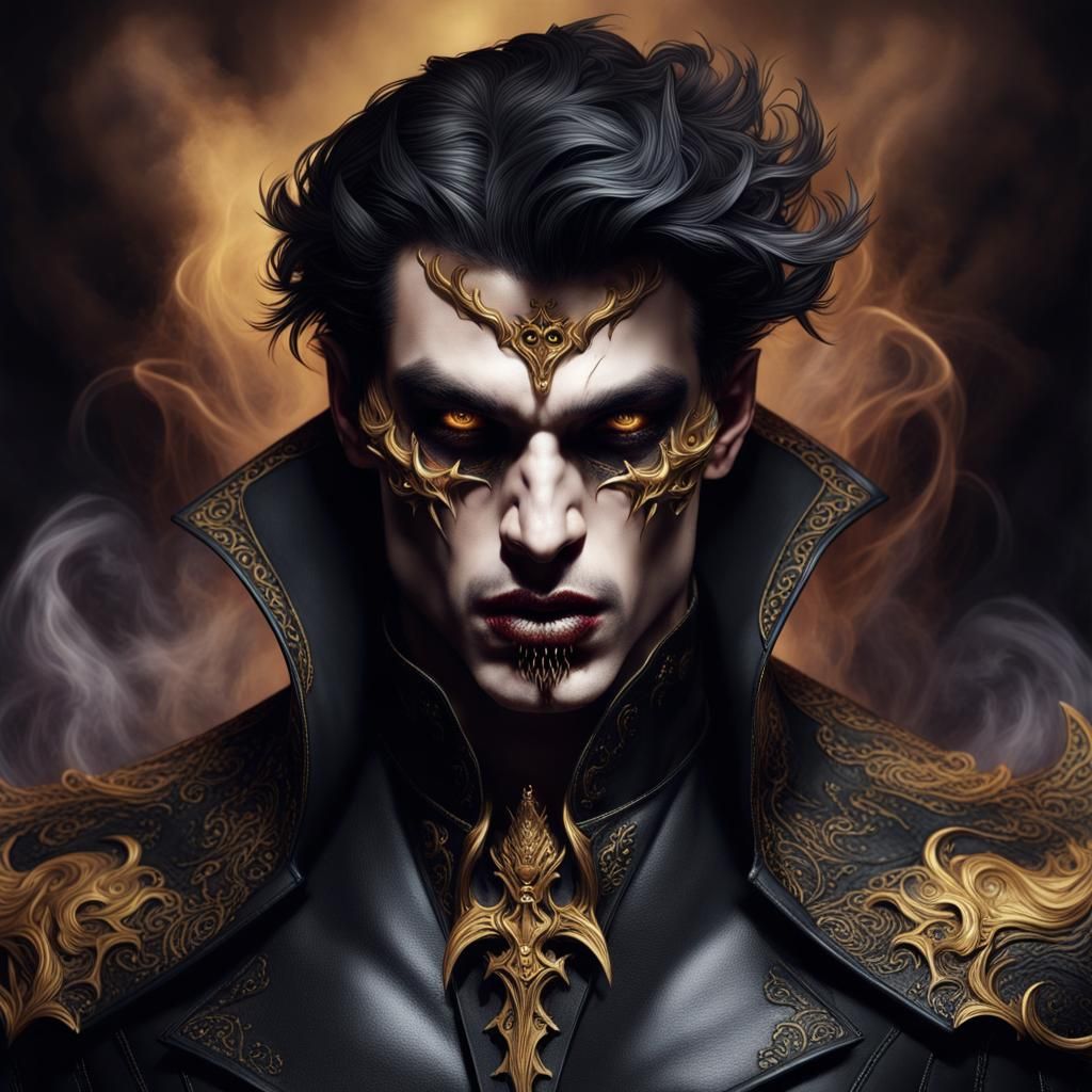 Muscular Vampire Prince in Surrealist Art Style
