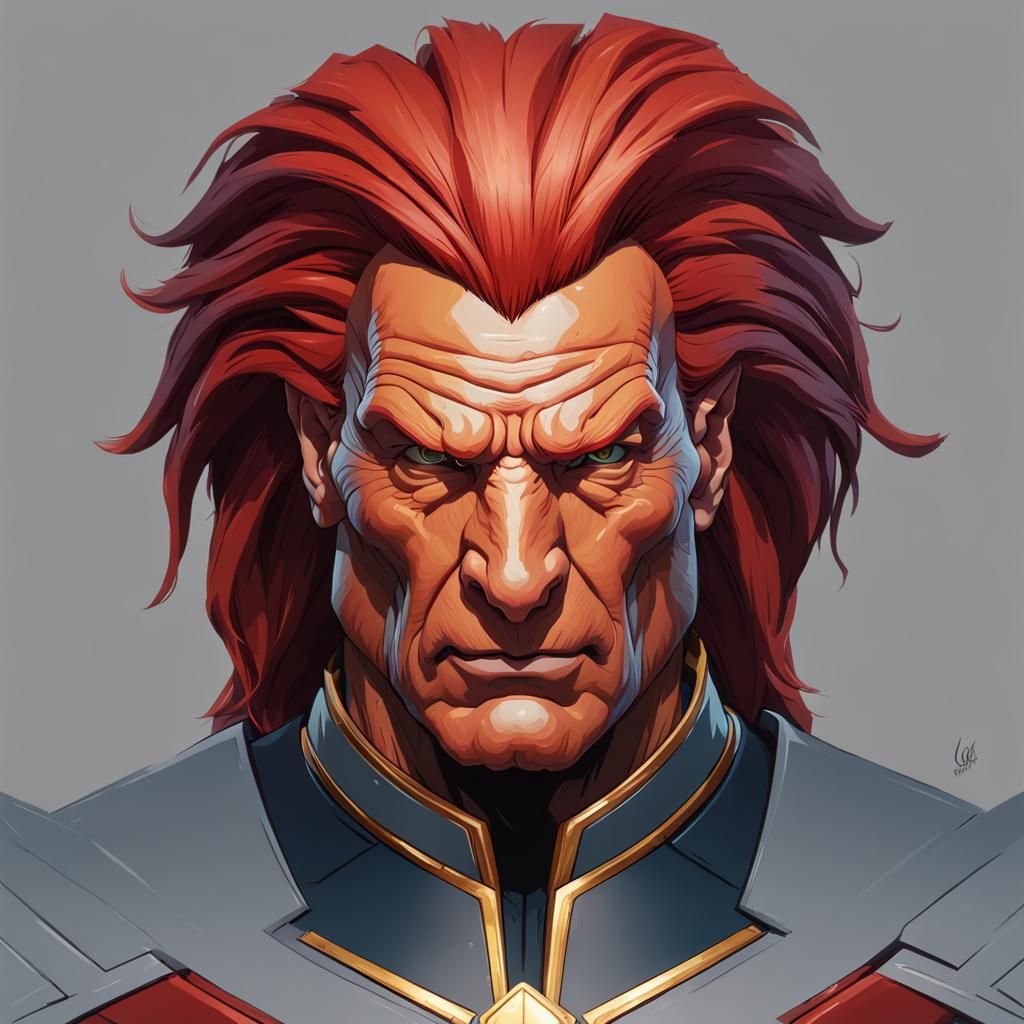 Lion-O Captain Picard Portrait in Hyperdetailed Style
