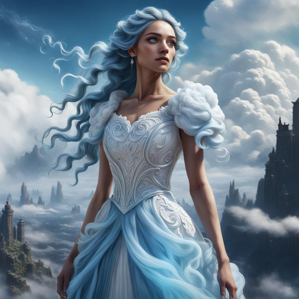 dress made of clouds