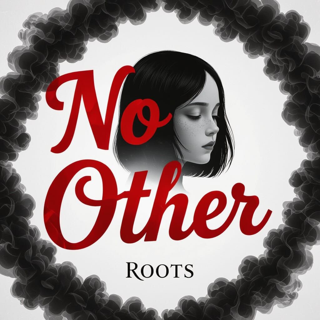 Mysterious Silhouette with Bloody Font in Digital Art