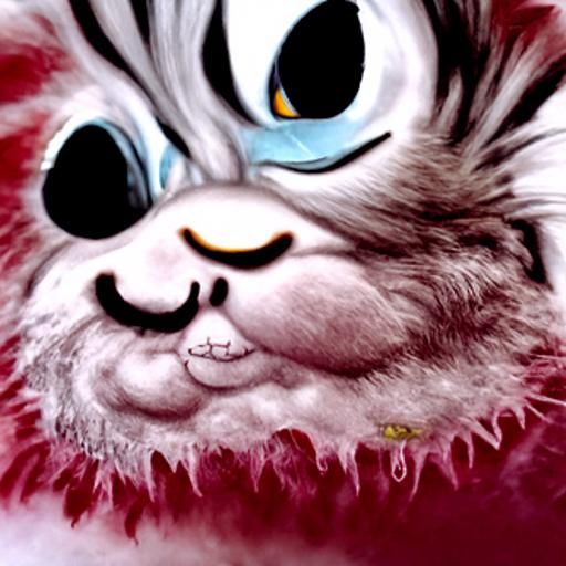 Fluffy Cat Portrait in Quintel Style